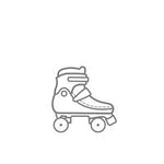 Kids roller skates icon