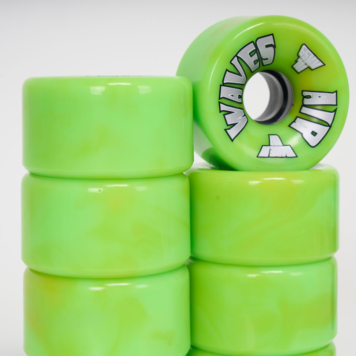 Airwaves 65mm/78a Wheels - Green/Yellow Marble