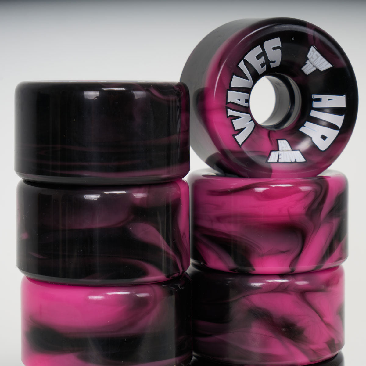Airwaves 65mm/78a Wheels - Pink/Black Marble - Loco Skates