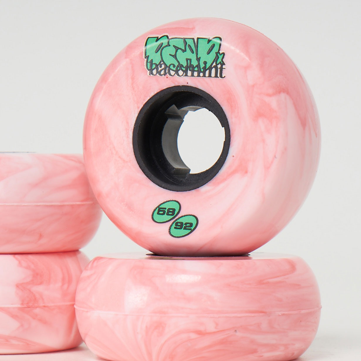 BACEDEAD Dead x Bacemint 58mm/92a Wheels - Pink Marble (4-Pack)