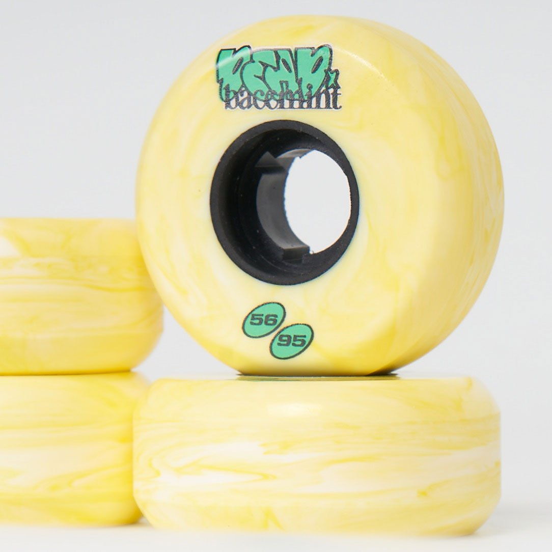 BACEDEAD Dead x Bacemint 56mm/95a Wheels - Yellow Marble (4-Pack)