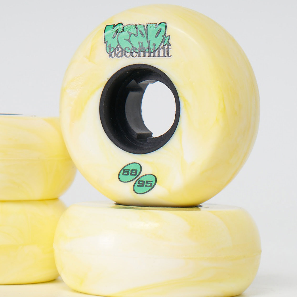 BACEDEAD Dead x Bacemint 58mm/95a Wheels - Yellow Marble (4-Pack)