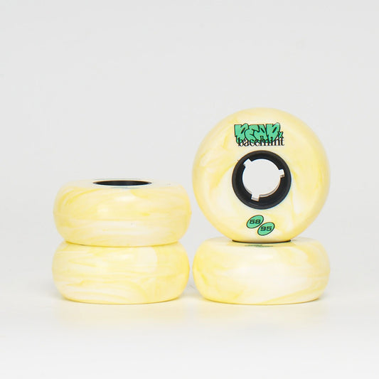 BACEDEAD Dead x Bacemint 58mm/95a Wheels - Yellow Marble (4-Pack)