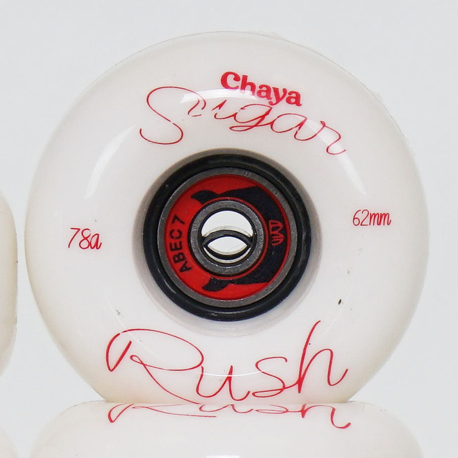 Chaya Sugar-Rush 59mm/92a Wheels and Bearings - Red (8-set)