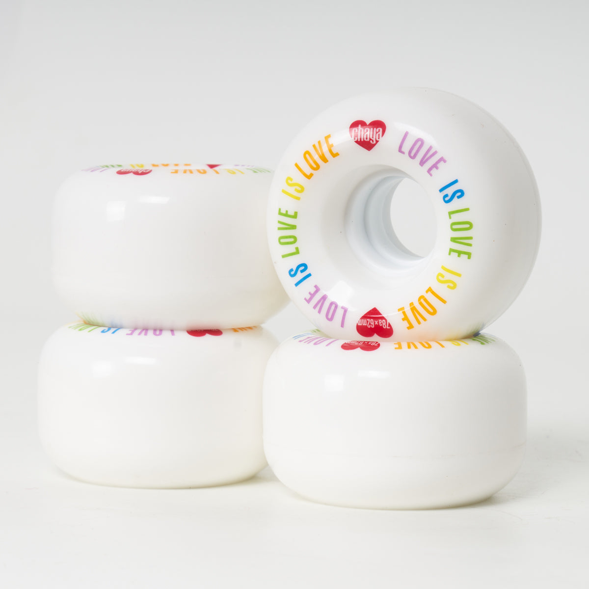 Chaya "Love is Love" 62mm/78a Wheels - White