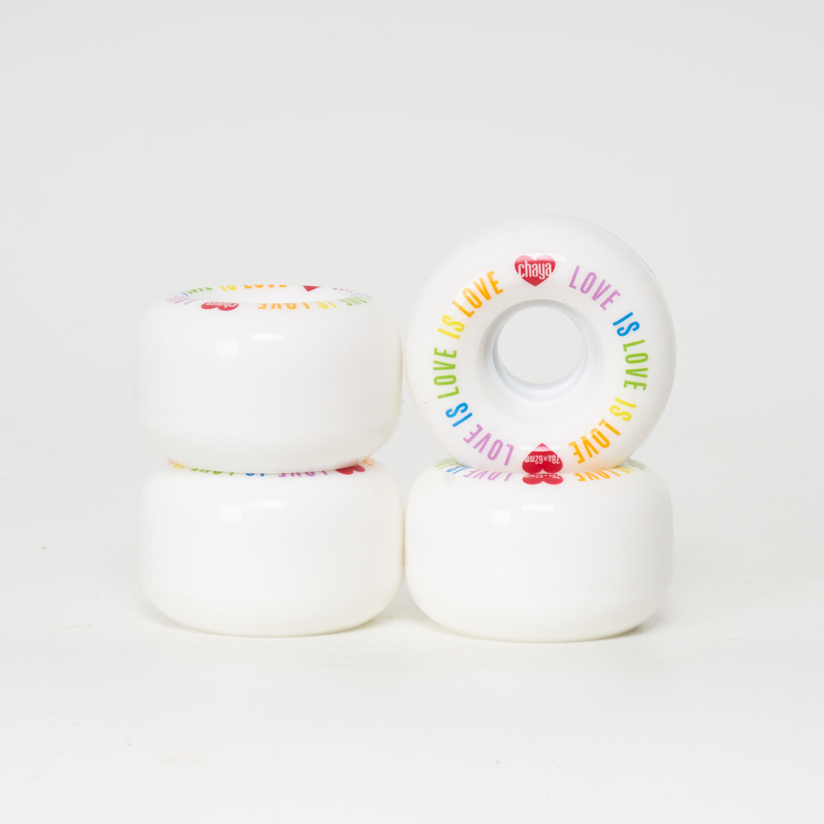 Chaya "Love is Love" 62mm/78a Wheels - White