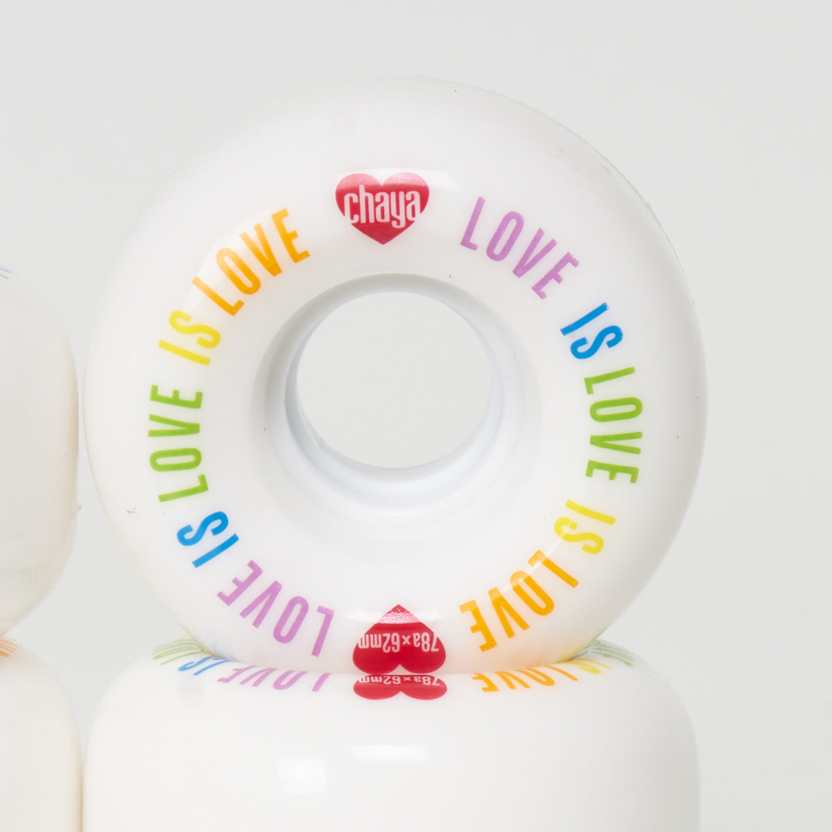 Chaya "Love is Love" 62mm/78a Wheels - White