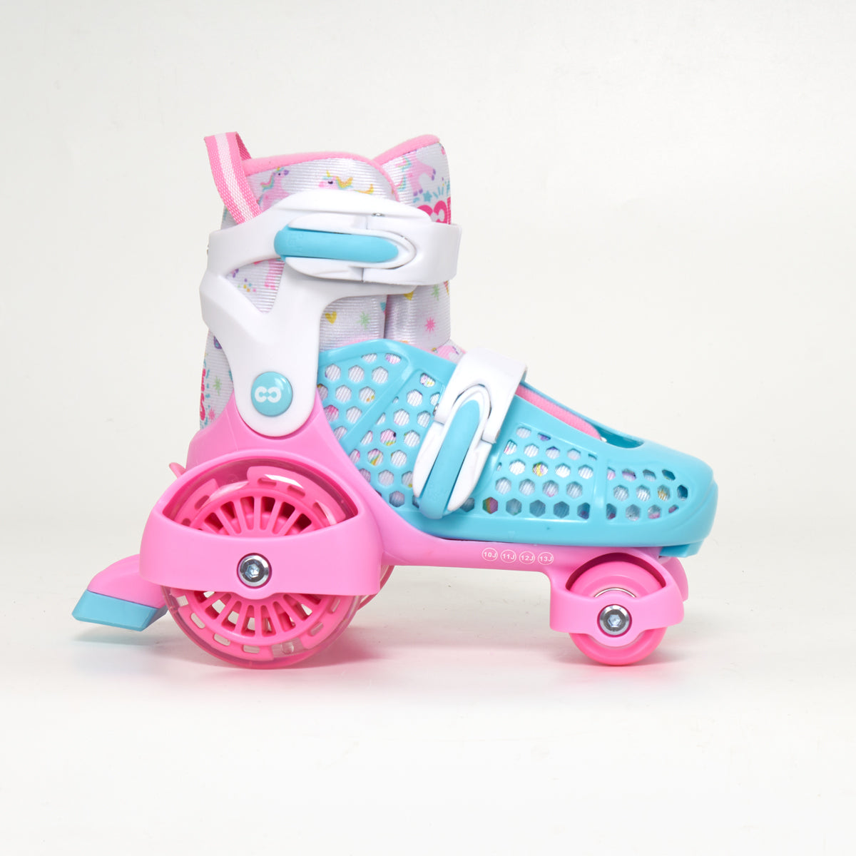 CORE Newbie - Kids Adjustable Roller Skates - Light-Up Wheels (Pink/Blue)
