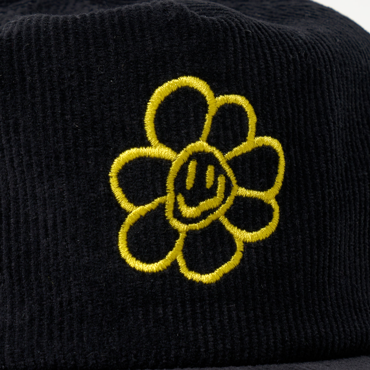 Dream Corduroy Daisy Hat - Black