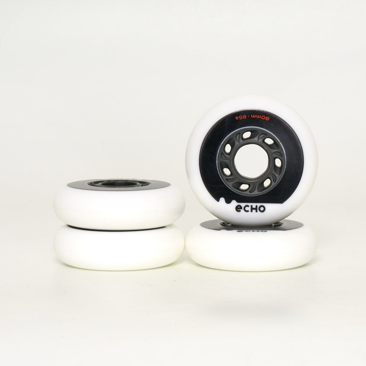 Echo Drift 80mm Wheels - White/Grey (4-Set)