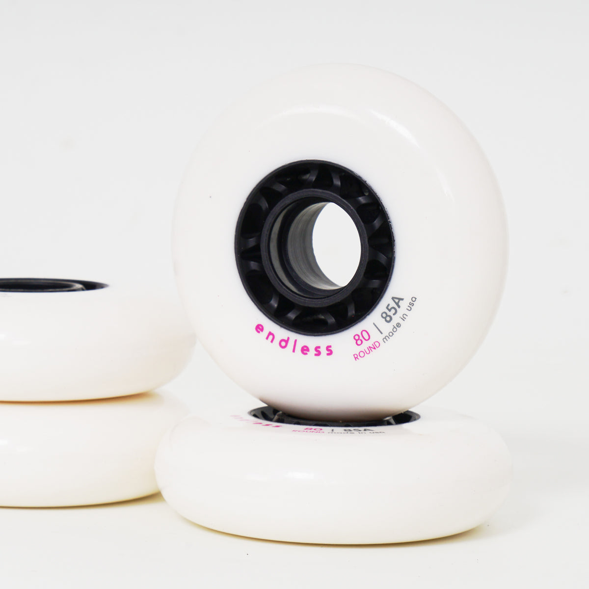 Endless 80mm / 85a Round Wheels - White
