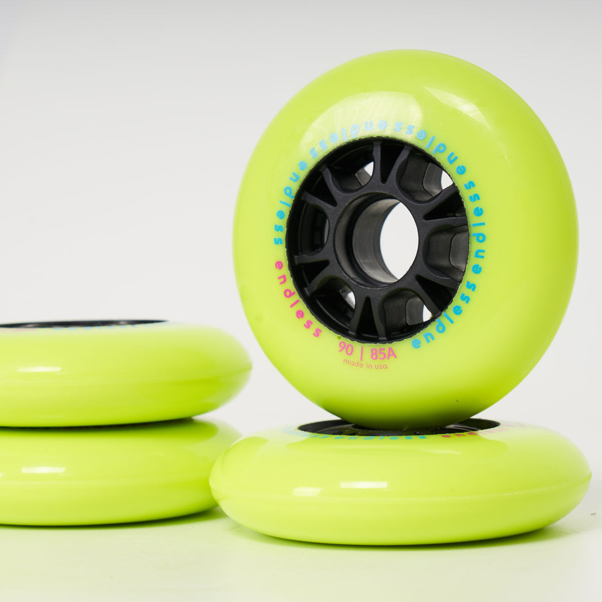 Endless 90mm / 85a Wheels - Neon Yellow