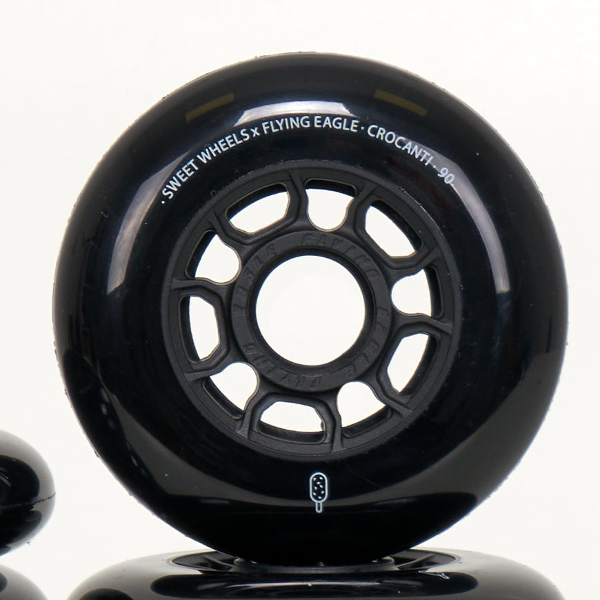 Flying Eagle Crocanti 90mm Wheels - Black (8-Set)