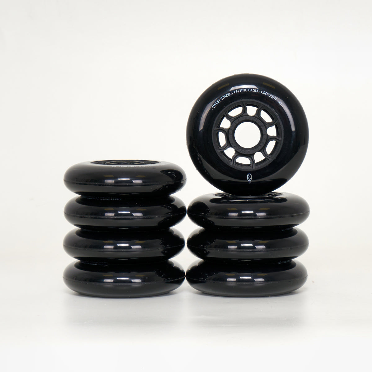 Flying Eagle Crocanti 90mm Wheels - Black (8-Set)