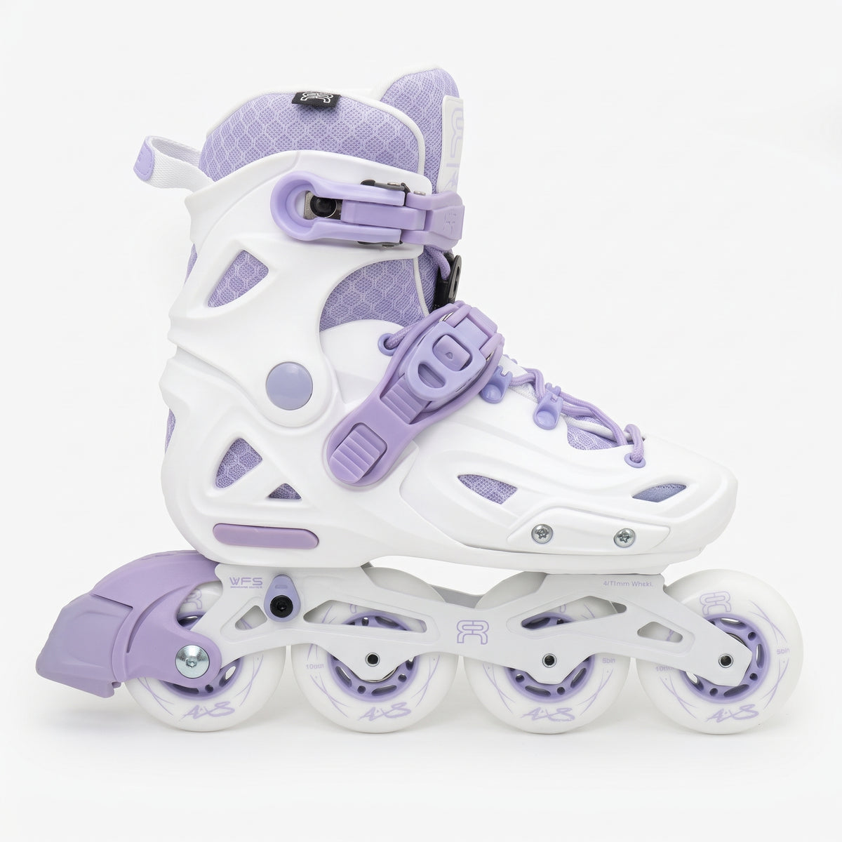 FR AXS Adjustable In-Line Kids Skates - White / Purple