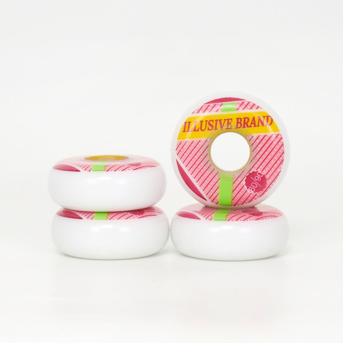 Illusive 60mm 90a Skate Wheels with Laces