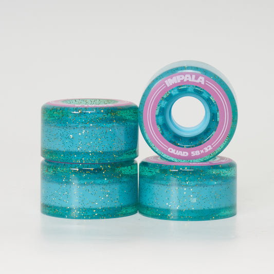 Impala 58mm/82a Wheels - Holographic Blue Glitter