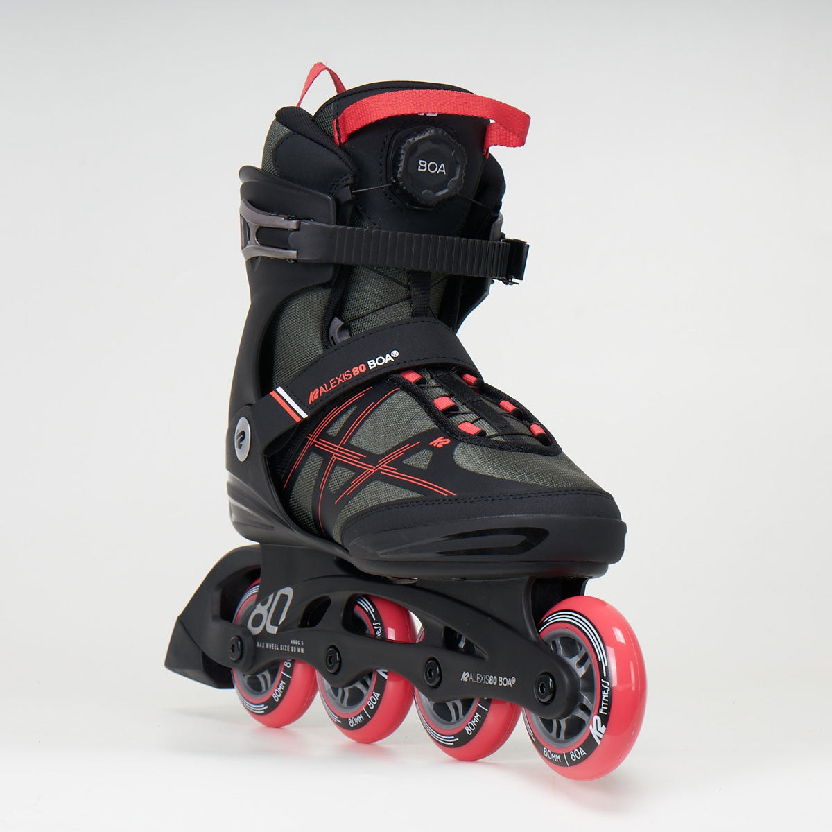 K2 Alexis 80 Boa Skates - Black / pink