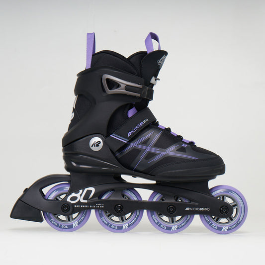 K2 Alexis 80 Pro Skates - Black / Lavender