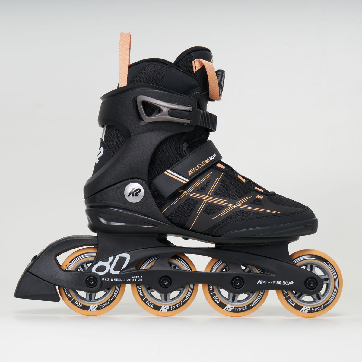 K2 Alexis 80 Boa Inline Skates - Peach