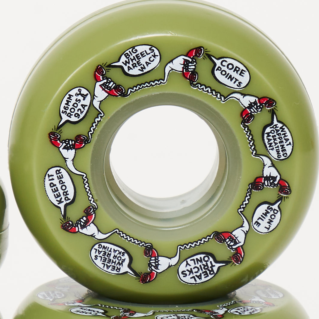 Mushroom Blading 'Rods' Wheels 56mm - 4 Pack