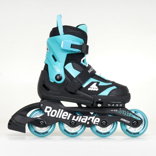 Rollerblade Microblade Junior Adjustable Inline Skates - Black / Light Blue