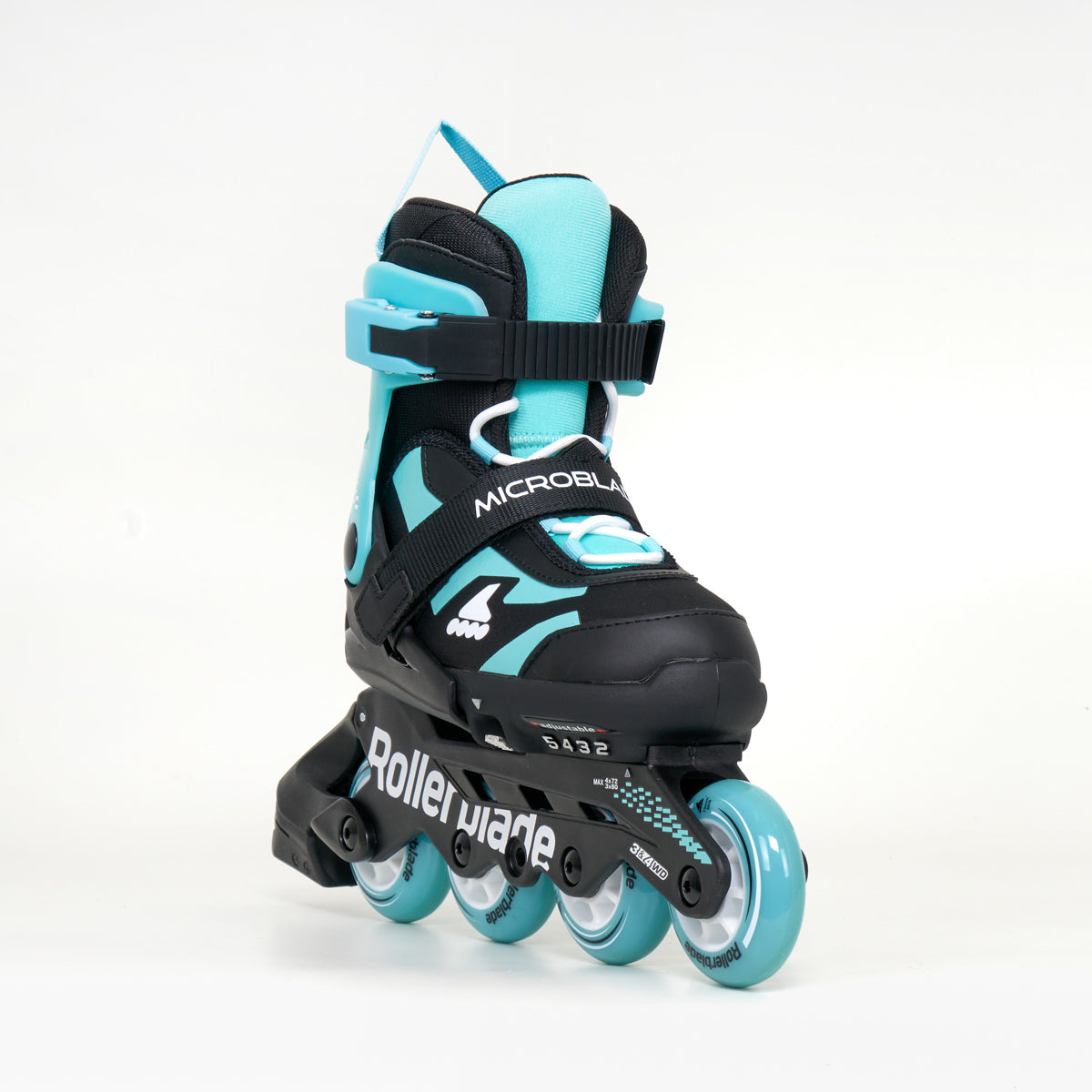 Microblade Junior Adjustable Inline Skates - Black / Light Blue