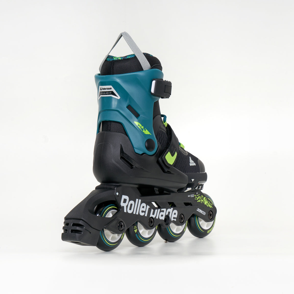 Rollerblade Microblade XT Junior Adjustable Inline Skates - Black / Petrol Green