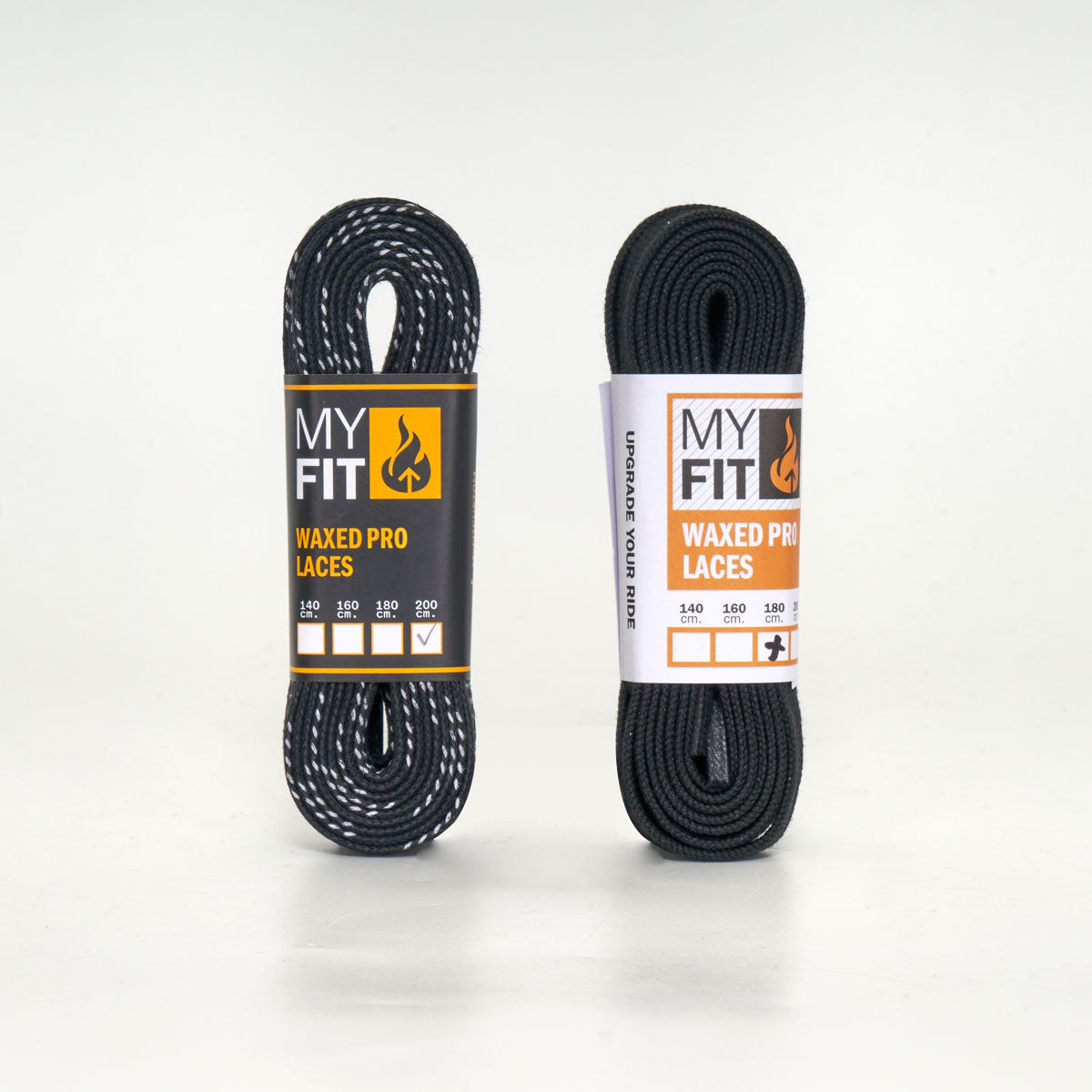 MyFit Waxed Laces Pro - Black W/White Speckles
