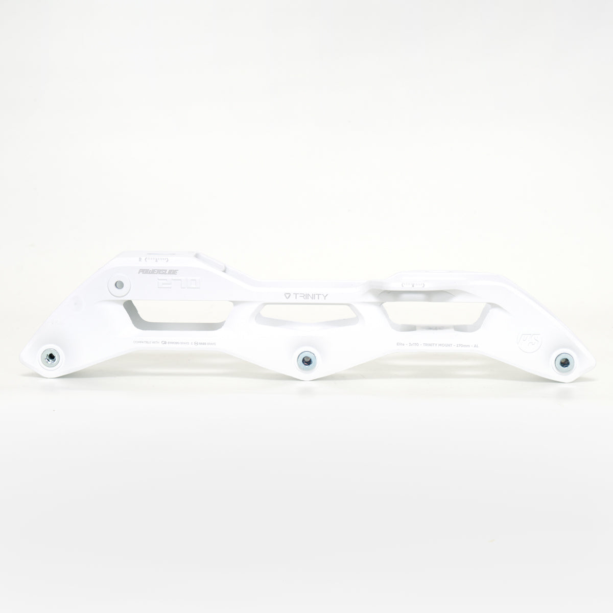 Powerslide Elite Casted Frame, Trinity mount, 3x110, 270mm length, White