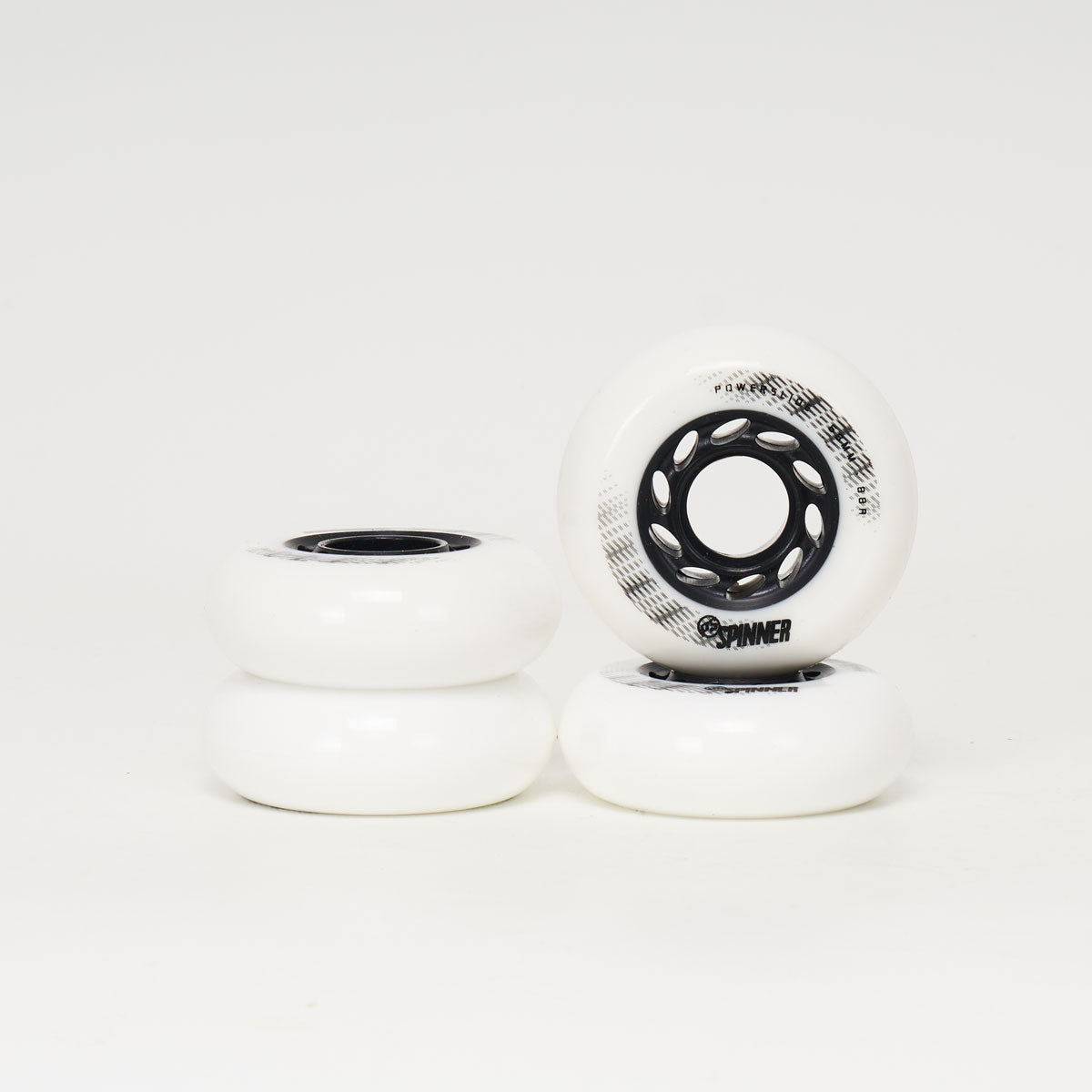 Powerslide Spinner 68mm Wheels - White (4-Pack)