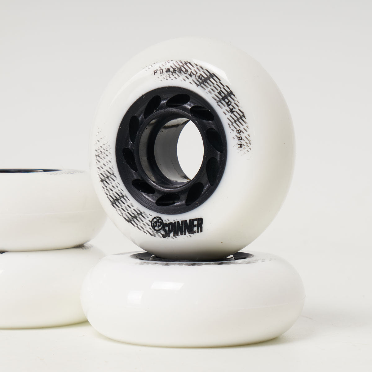 Powerslide Spinner 68mm Wheels - White (4-Pack)