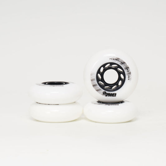 Powerslide Spinner 72mm Wheels - White (4-Pack)