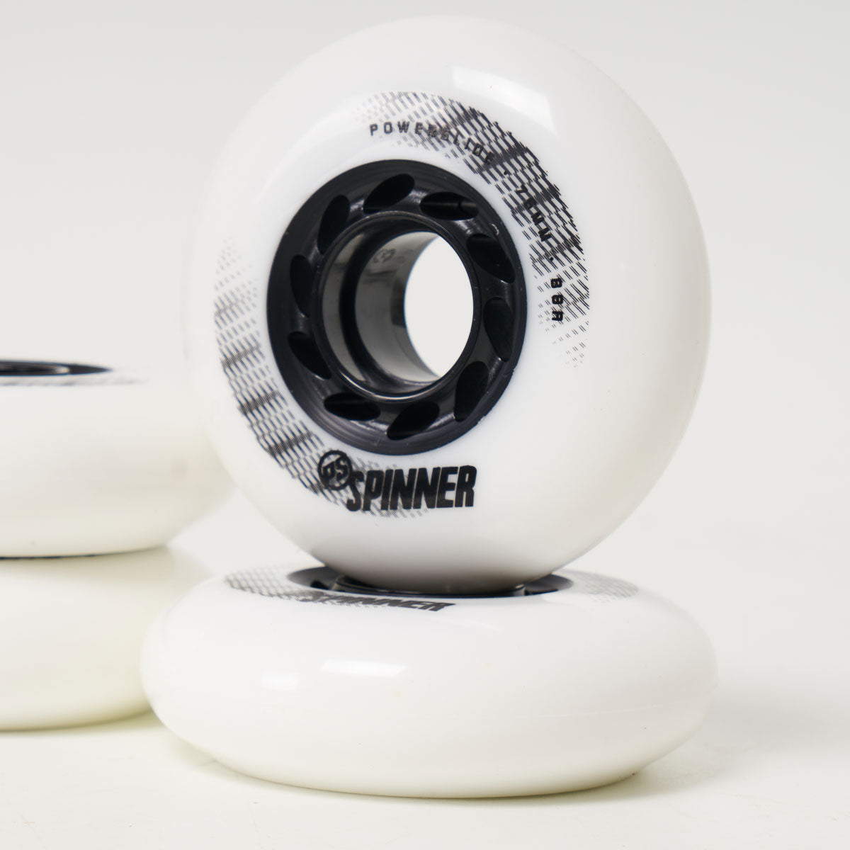 Powerslide Spinner 76mm Wheels - White (4-Pack)