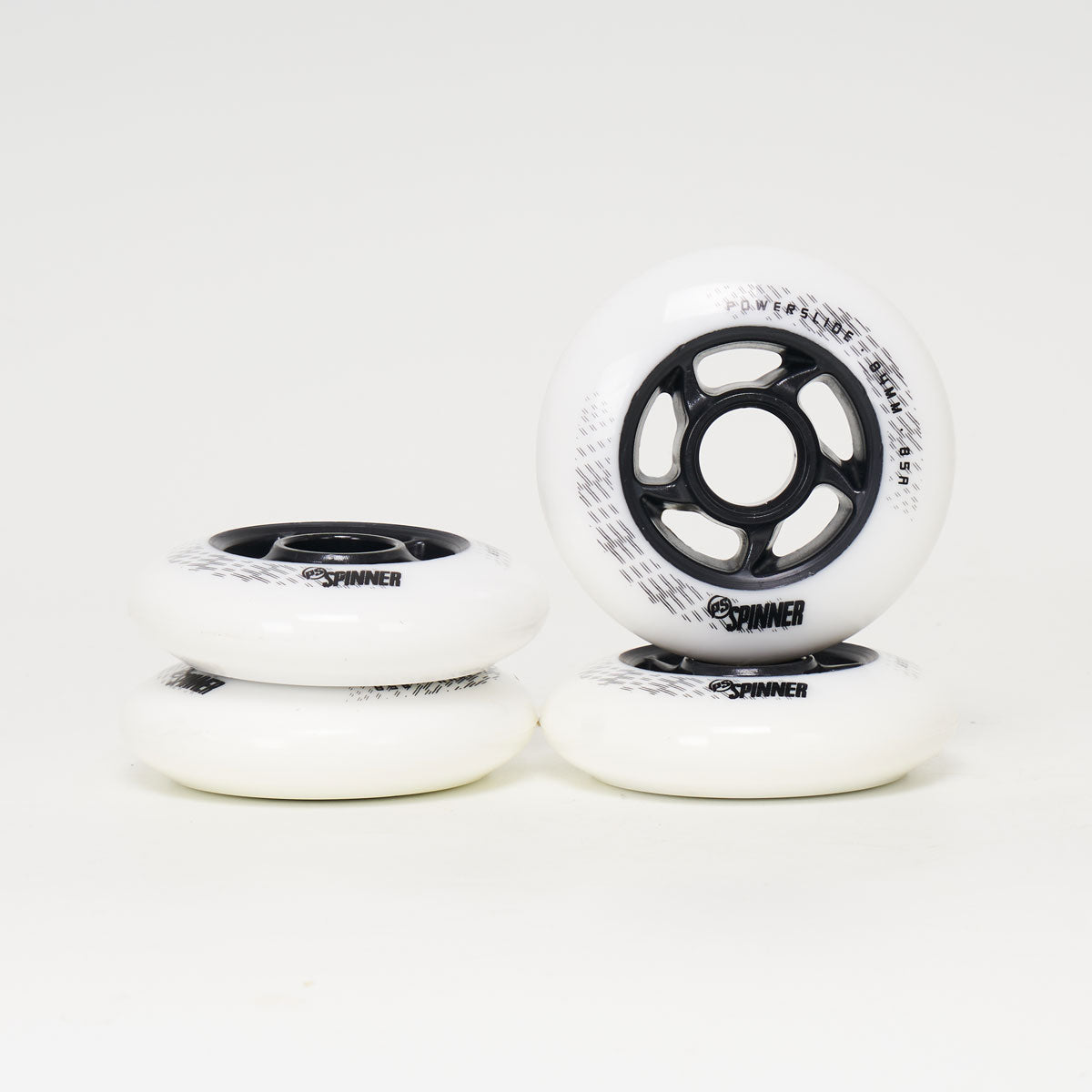 Powerslide Spinner 84mm Wheels - White (4-Pack)