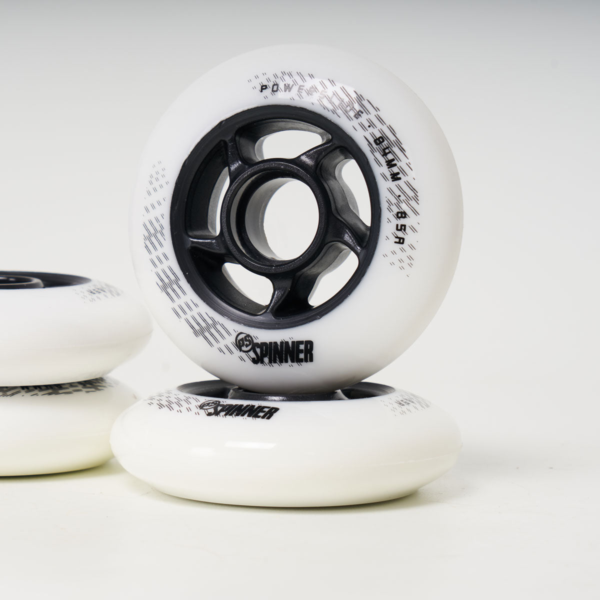 Powerslide Spinner 84mm Wheels - White (4-Pack)