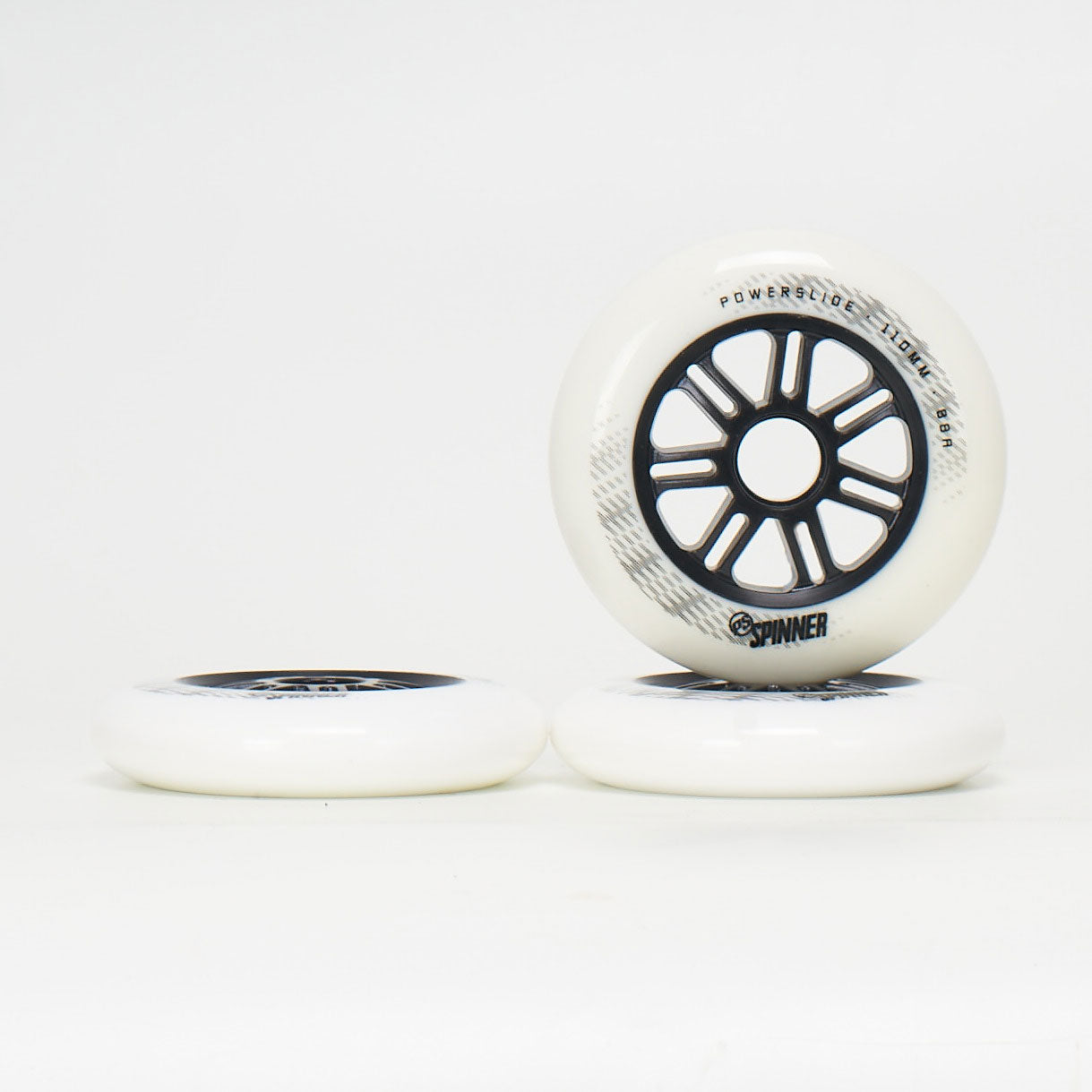 Powerslide Spinner 110mm 88a Wheels - White (3-Set)