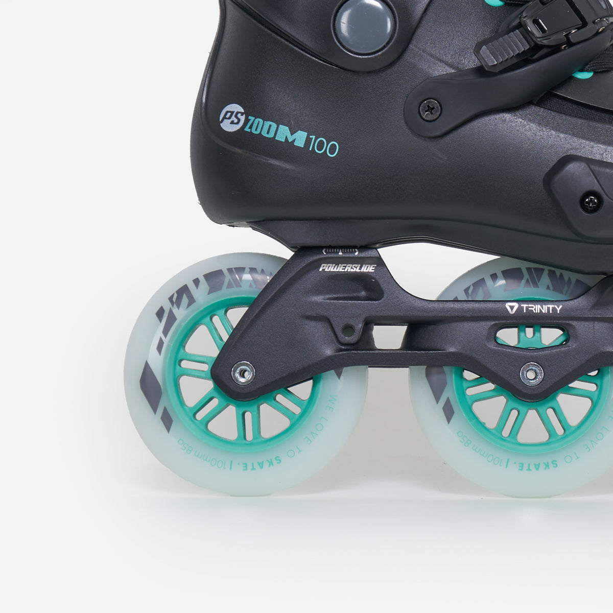 Powerslide Zoom Pro 100 Skates — Black / Mint