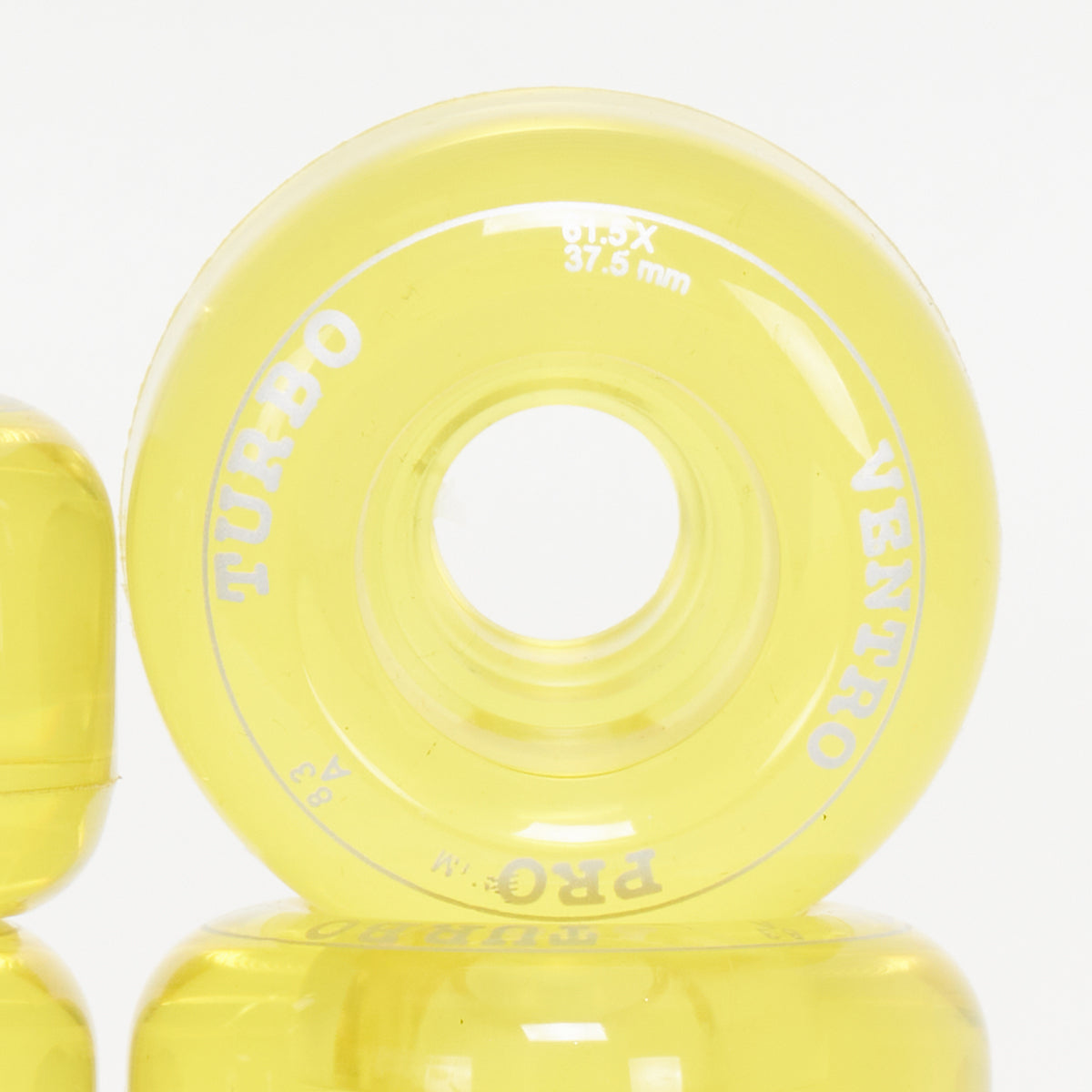 Ventro Pro Roller Skate Wheels - Clear Yellow (8-Set)