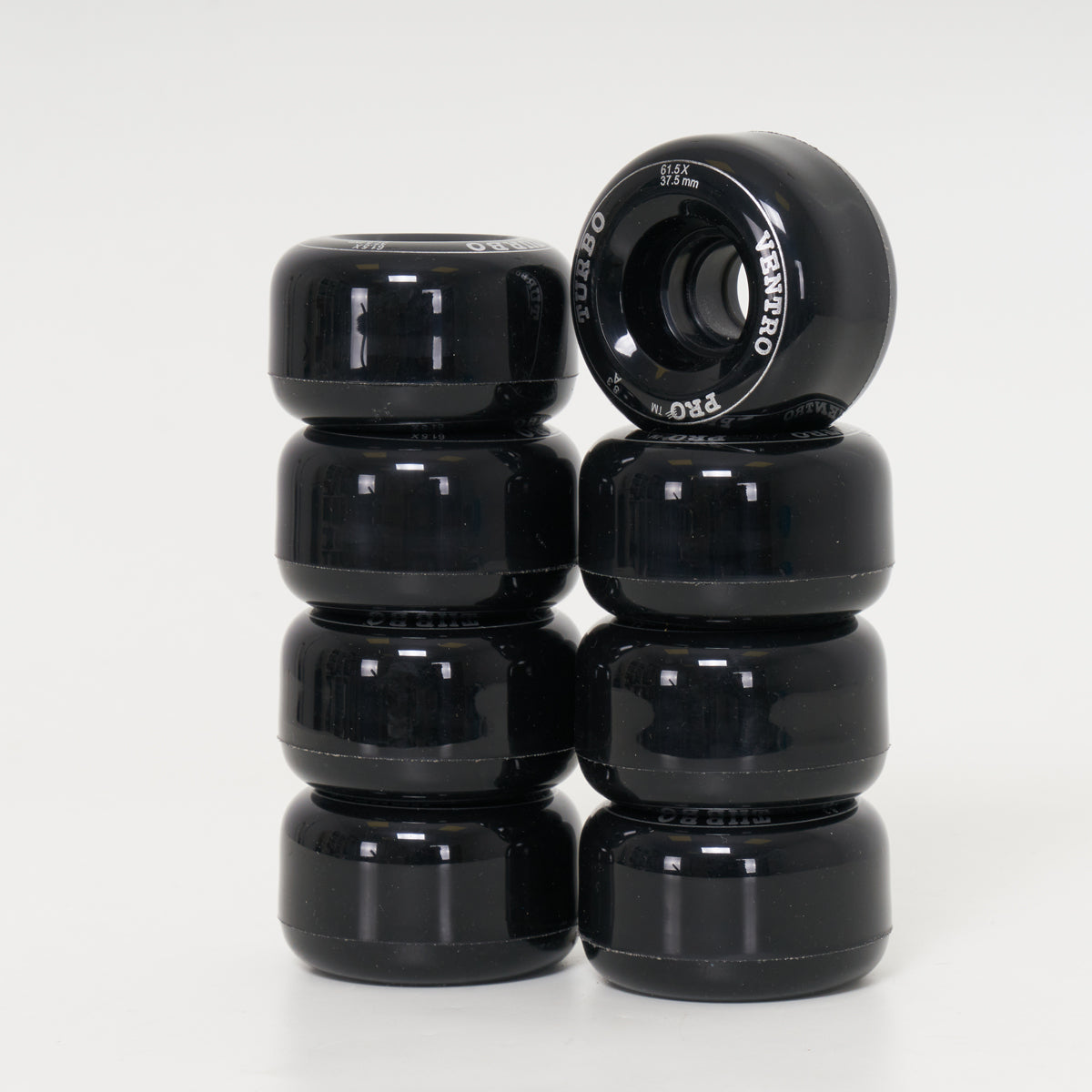 Ventro Pro Roller Skate Wheels - Black (8-Set)