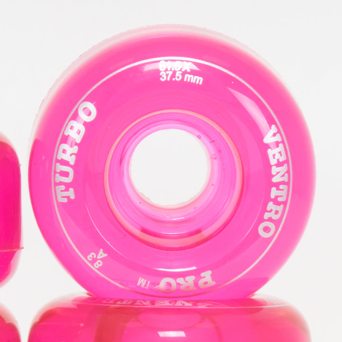 Ventro Pro Roller Skate Wheels - Clear Pink (8-Set)