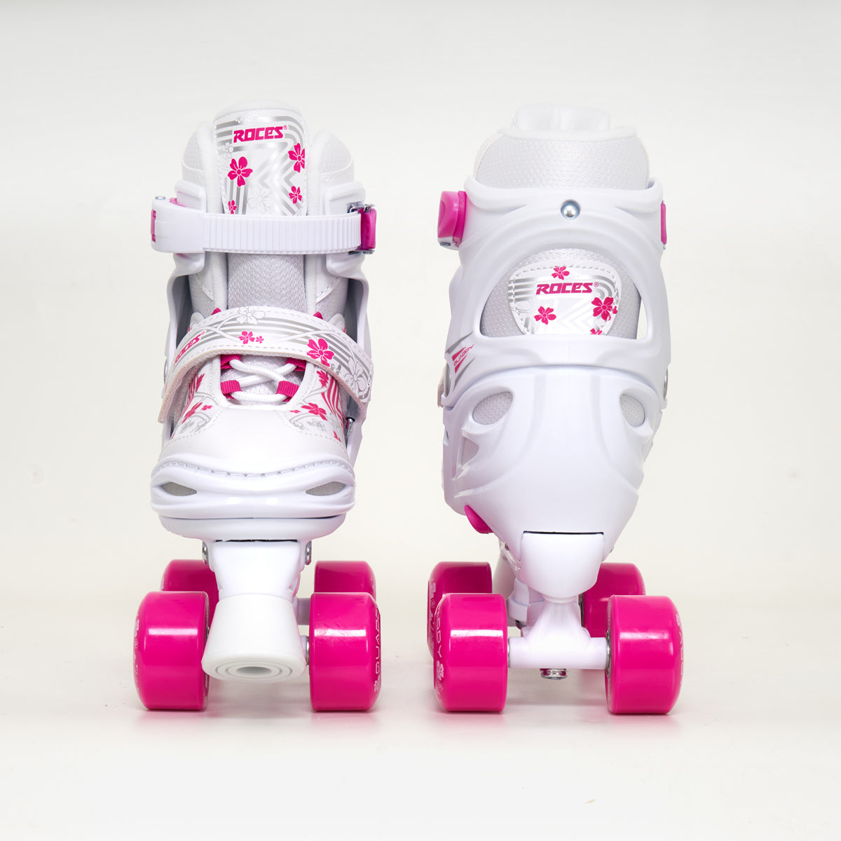 Roces "Quaddy" - Kids Pink Adjustable Roller Skates