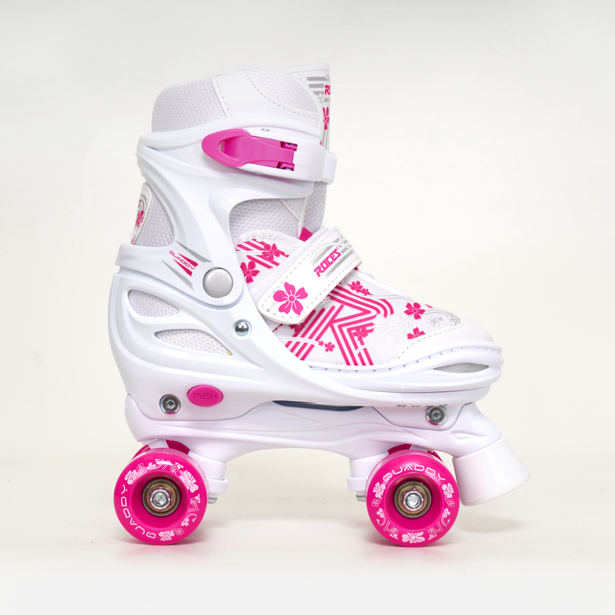 Roces "Quaddy" - Kids Pink Adjustable Roller Skates