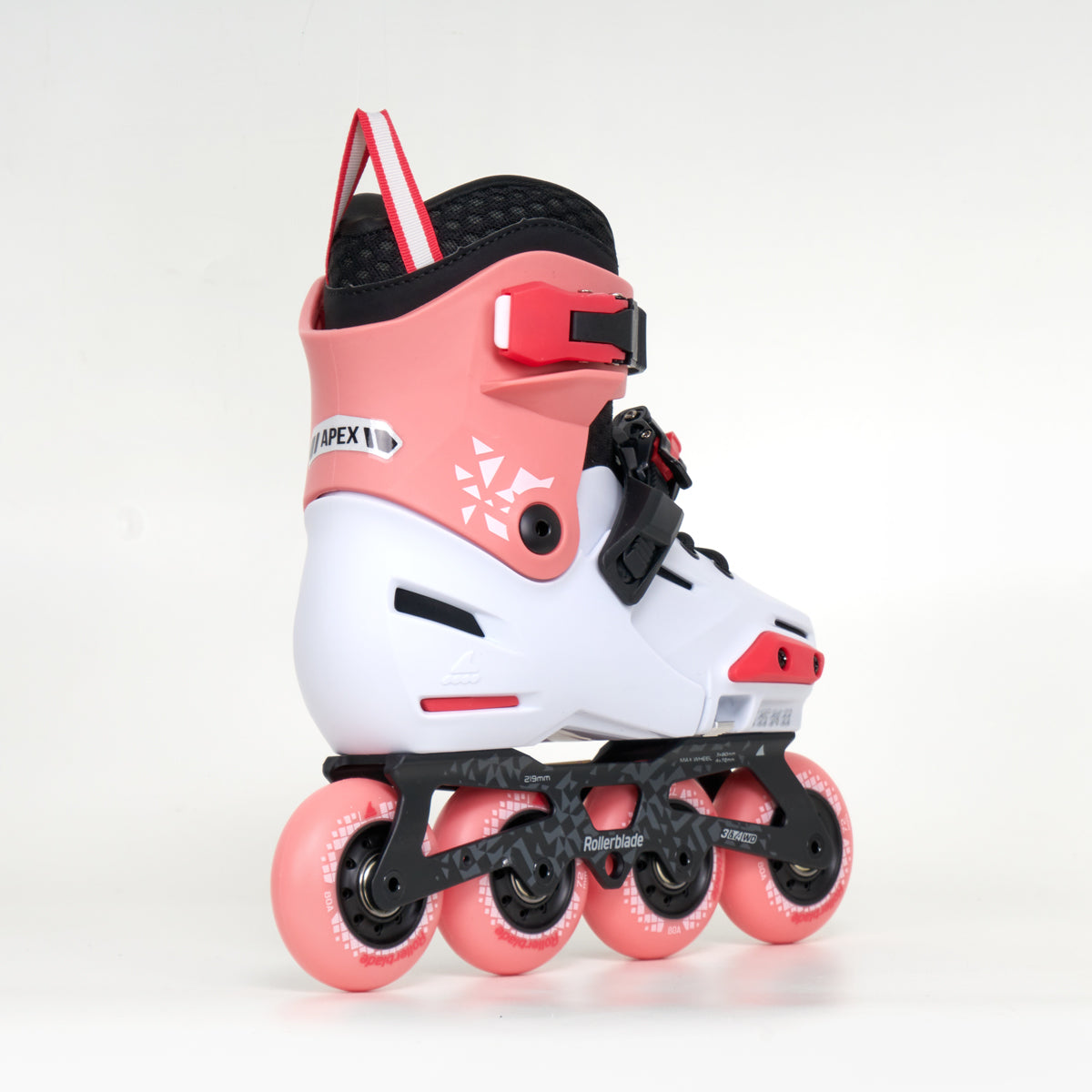 Rollerblade Apex Junior Inline Skates - Unisex - Platinum / Coral