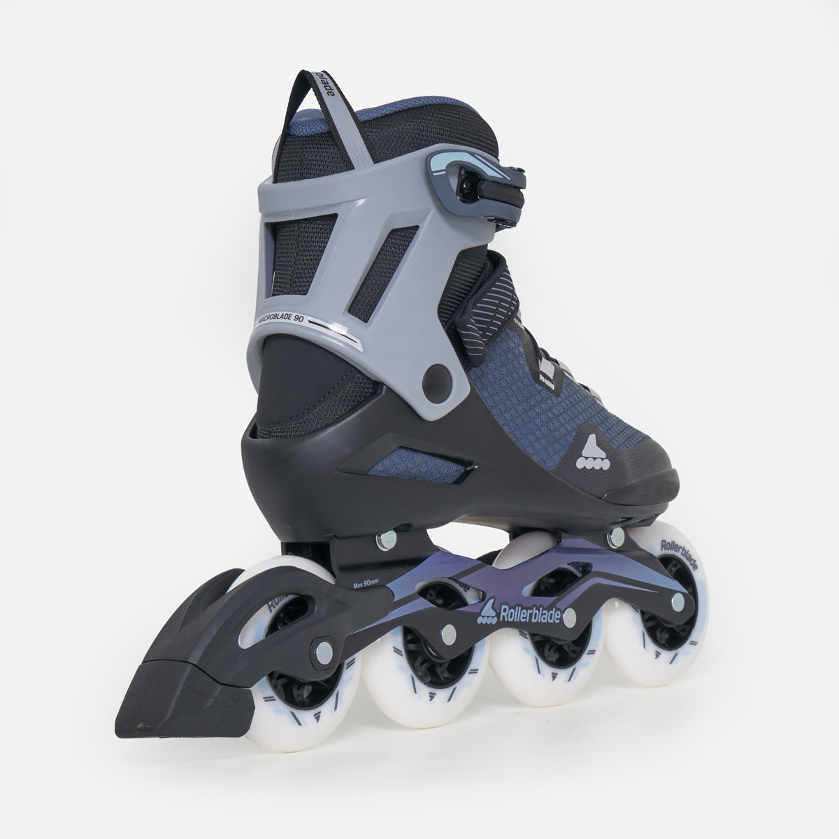 Rollerblade Macroblade 90 — Adult Inline Skates (Black / Steel Blue)