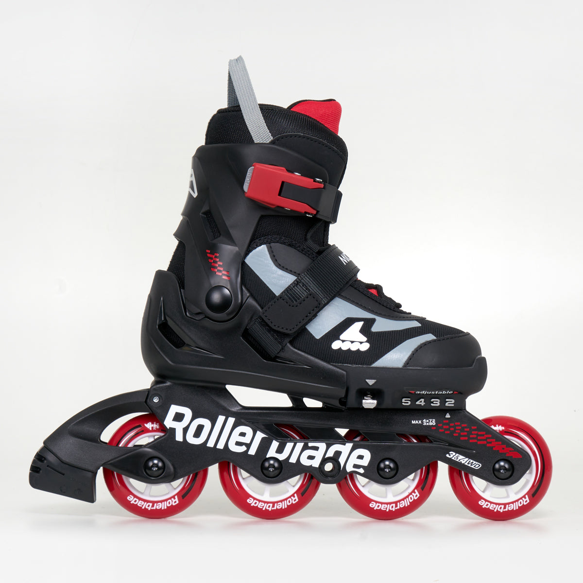 Microblade Combo Junior Adjustable Inline Skates - Black / Red