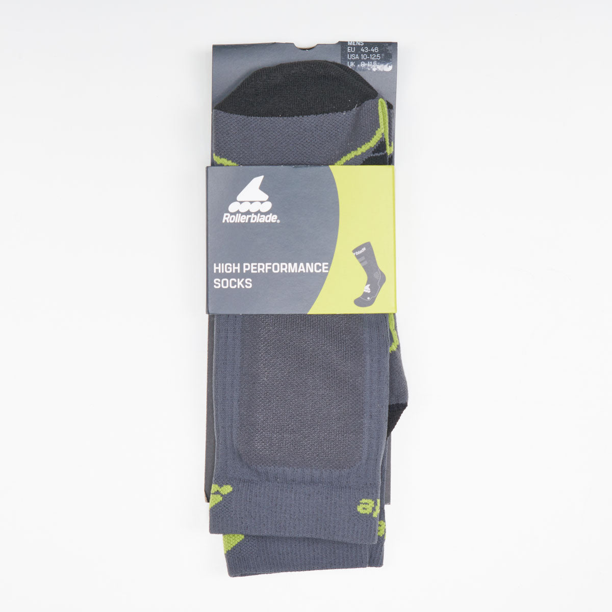 Rollerblade Performance Skate Socks - Grey / Green - Loco Skates