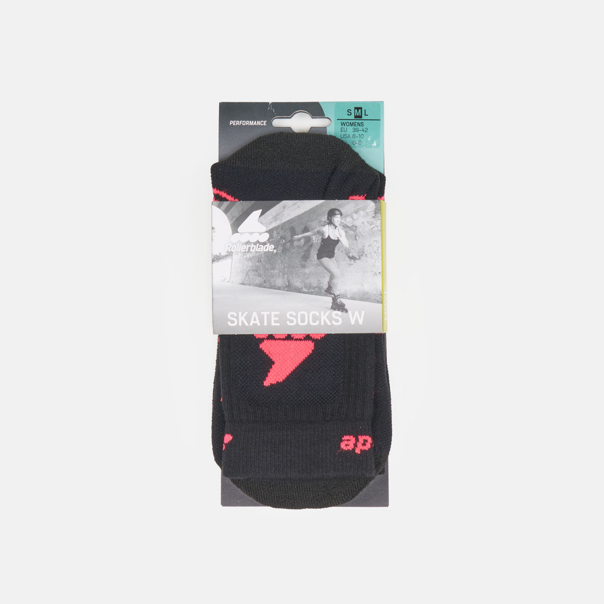Rollerblade Skating Socks - Black / Salmon