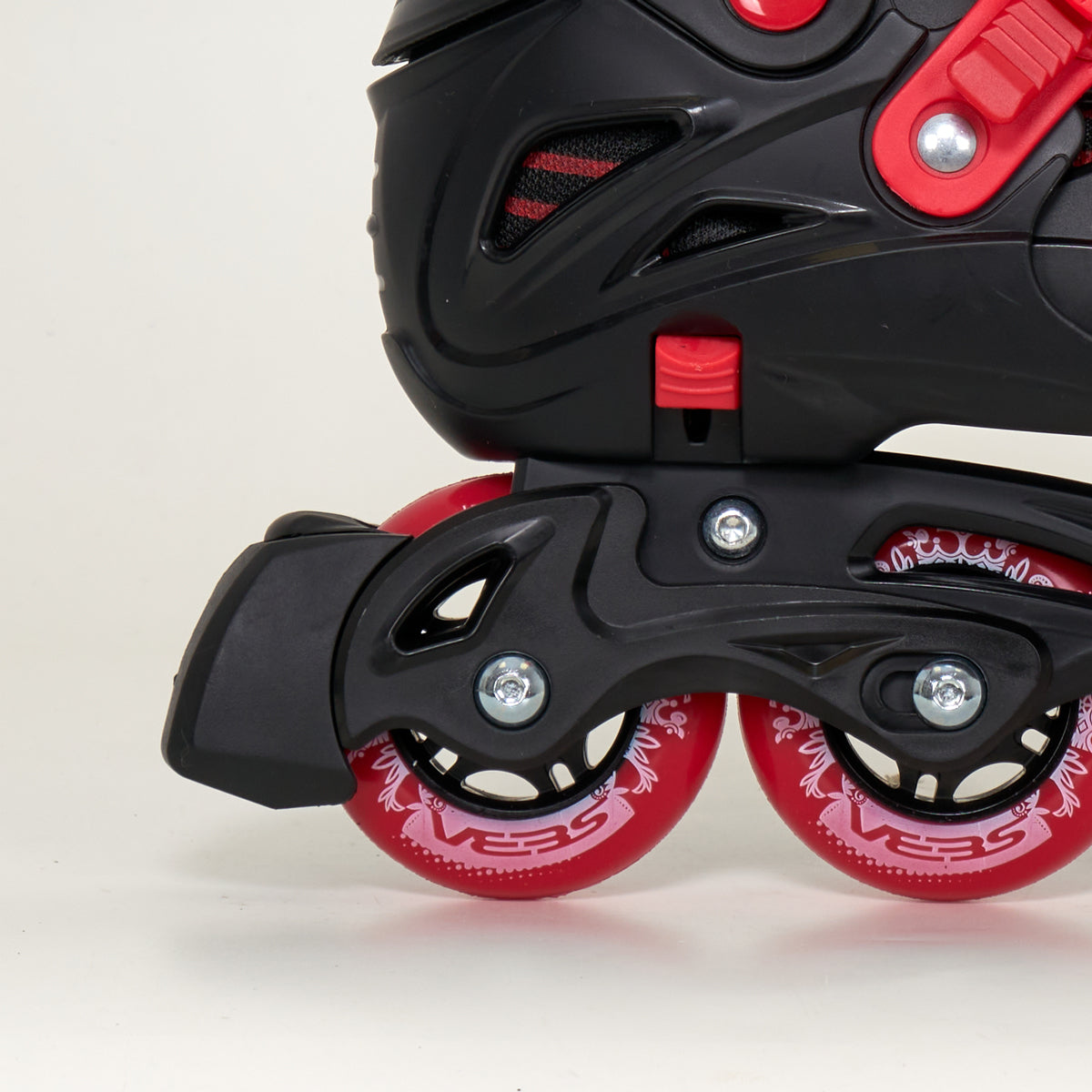 Seba STJ Black/Red - Kids Adjustable Skates