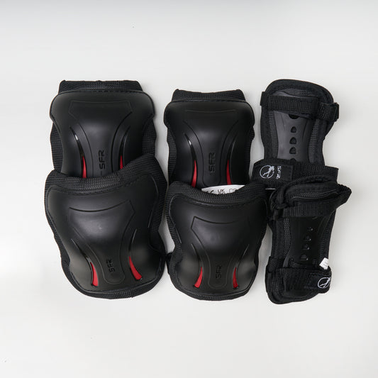 SFR 'Essentials' Kids Triple Pad Set - Black